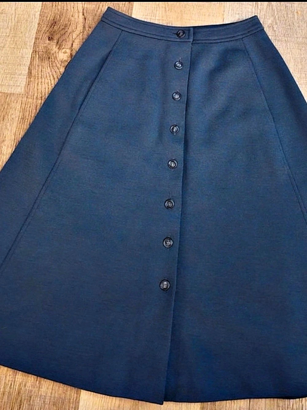 Jones New York A-Line Button-Front Skirt Blue Size 6 Like New